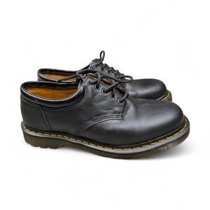 Dr. Martens Mens Shoes US 9M Black Leather Round Toe Lace Up Oxford Y2K Chunky